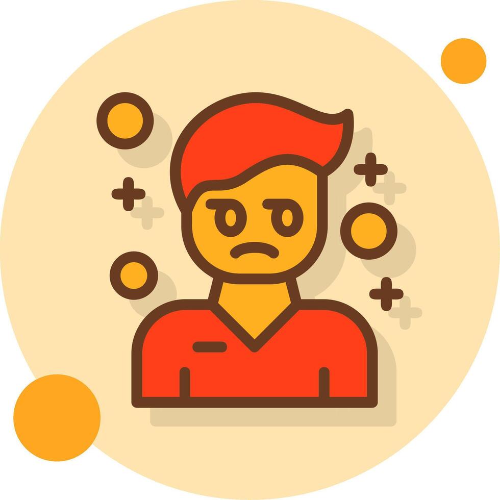 Cynicism Filled Shadow Circle Icon vector