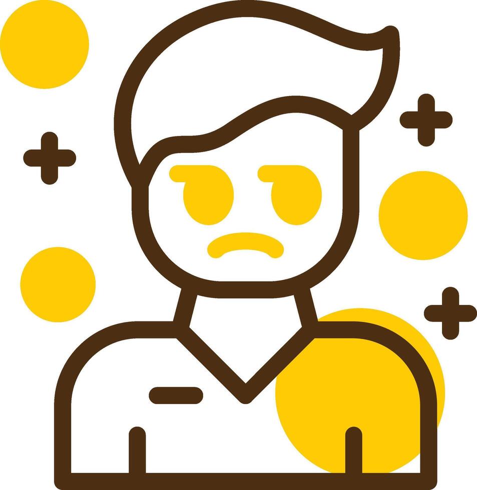 Cynicism Yellow Lieanr Circle Icon vector