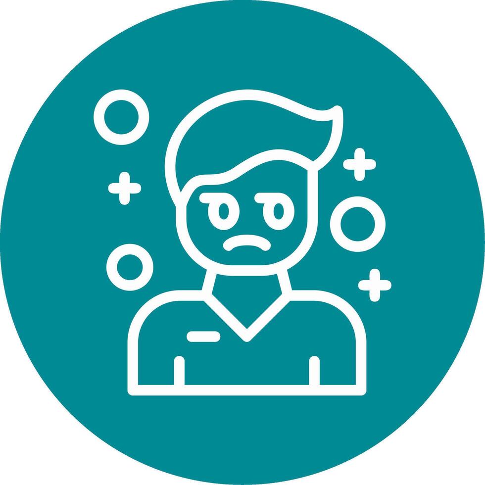 Cynicism Outline Circle Icon vector