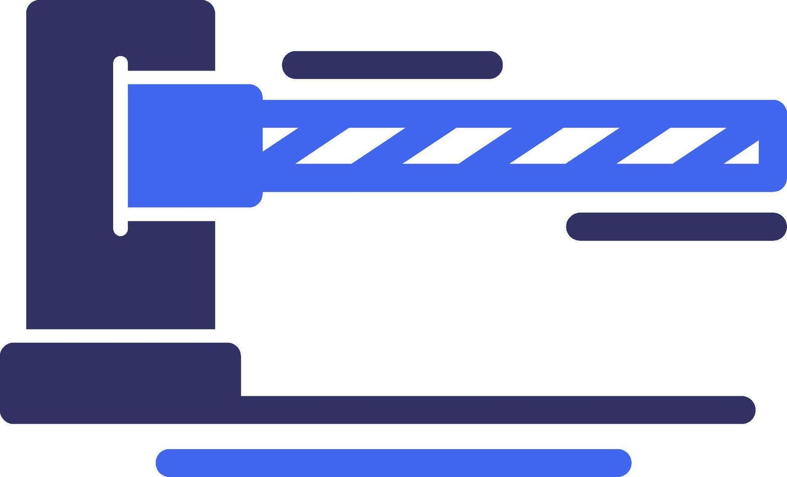 Car barrier Solid Two Color Icon vector