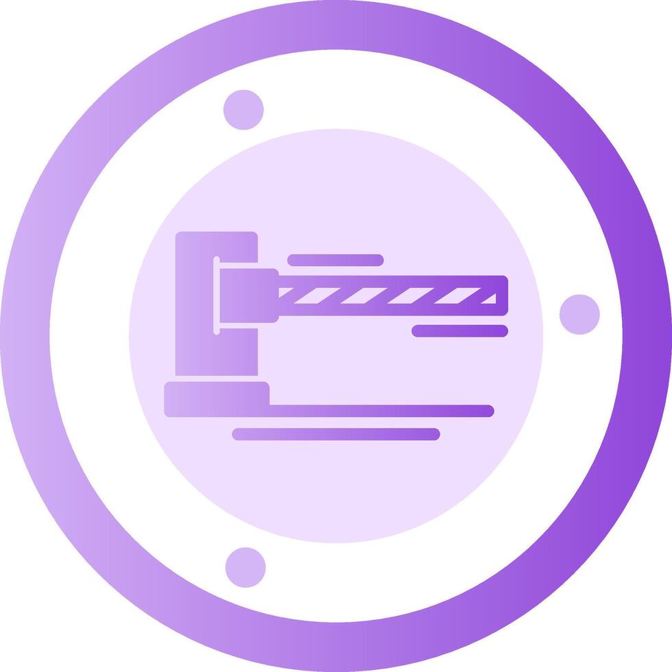 Car barrier Glyph Gradient Icon vector