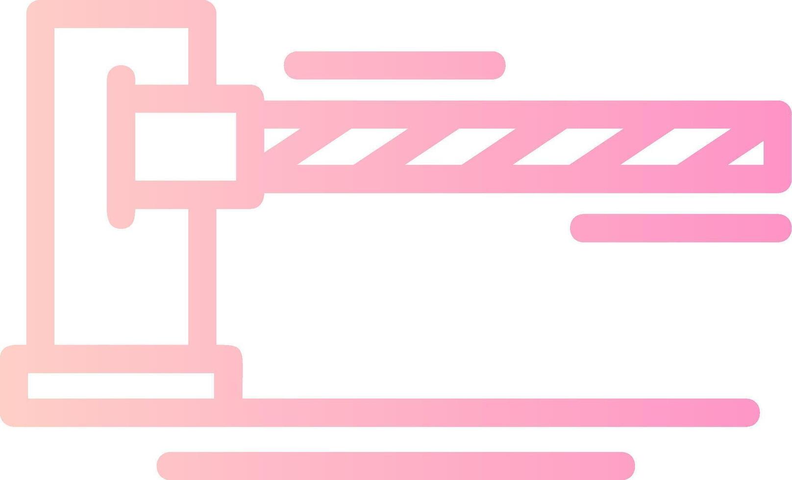 Car barrier Linear Gradient Icon vector
