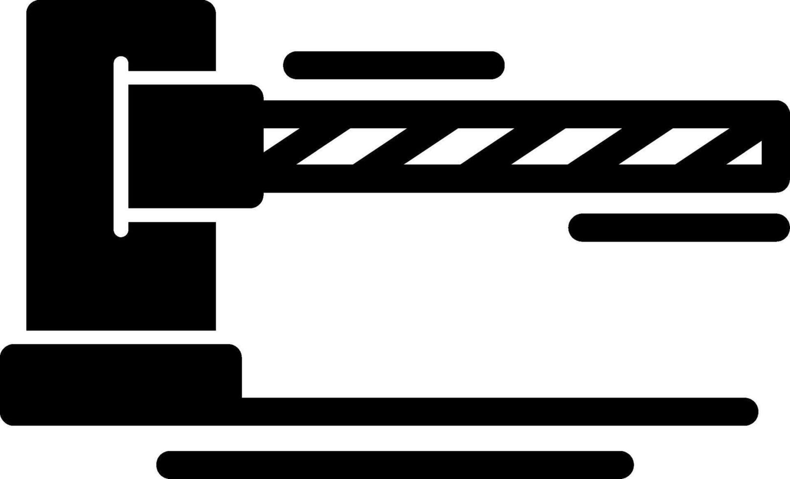 Car barrier Glyph Icon vector