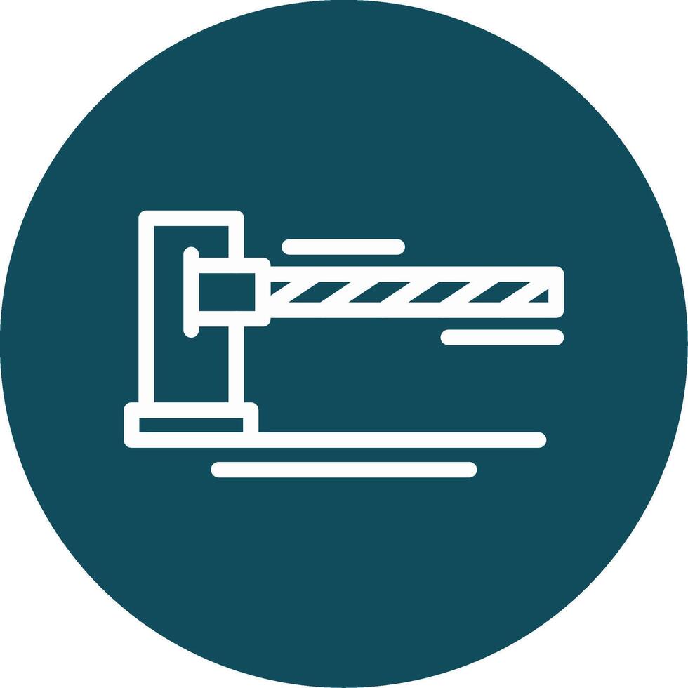 Car barrier Outline Circle Icon vector