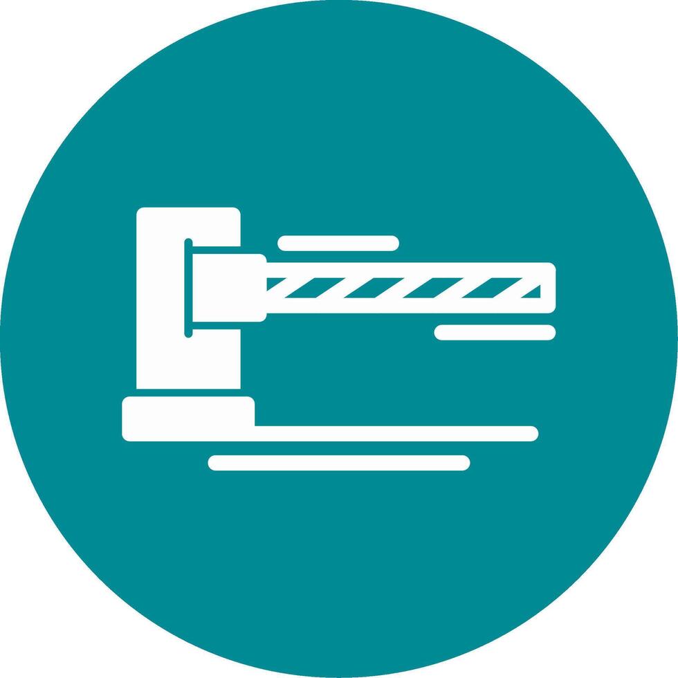 Car barrier Glyph Circle Icon vector
