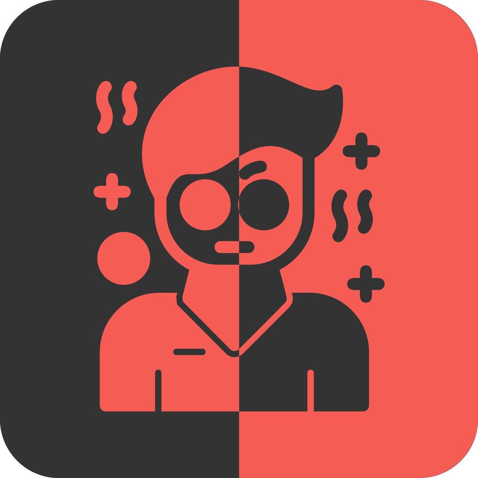 Amazement Red Inverse Icon vector