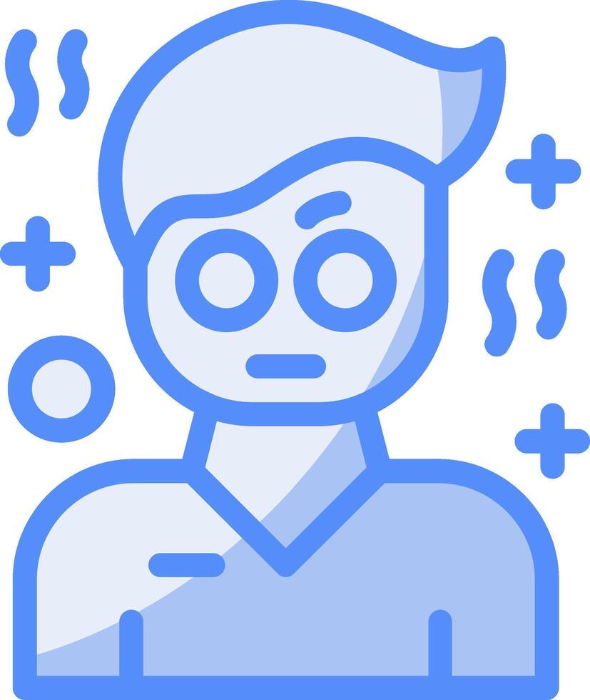 Amazement Line Filled Blue Icon vector