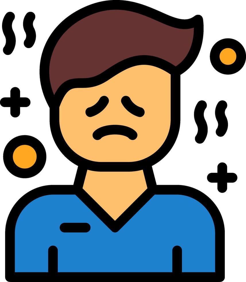 Hopelessness Line Filled Icon vector
