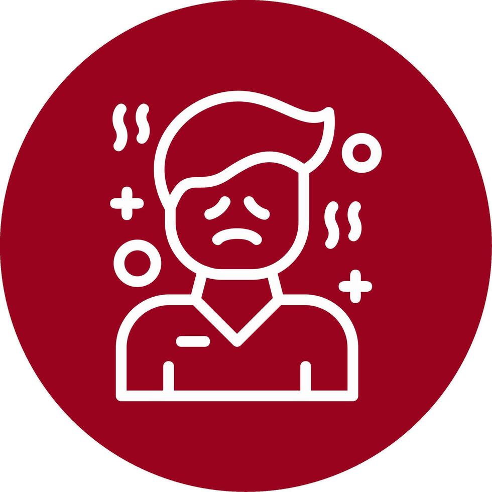 Hopelessness Outline Circle Icon vector