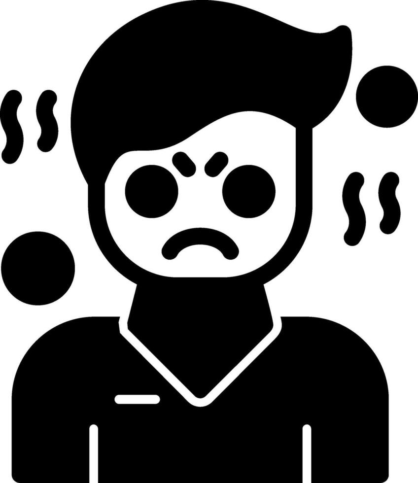 Irritation Glyph Icon vector