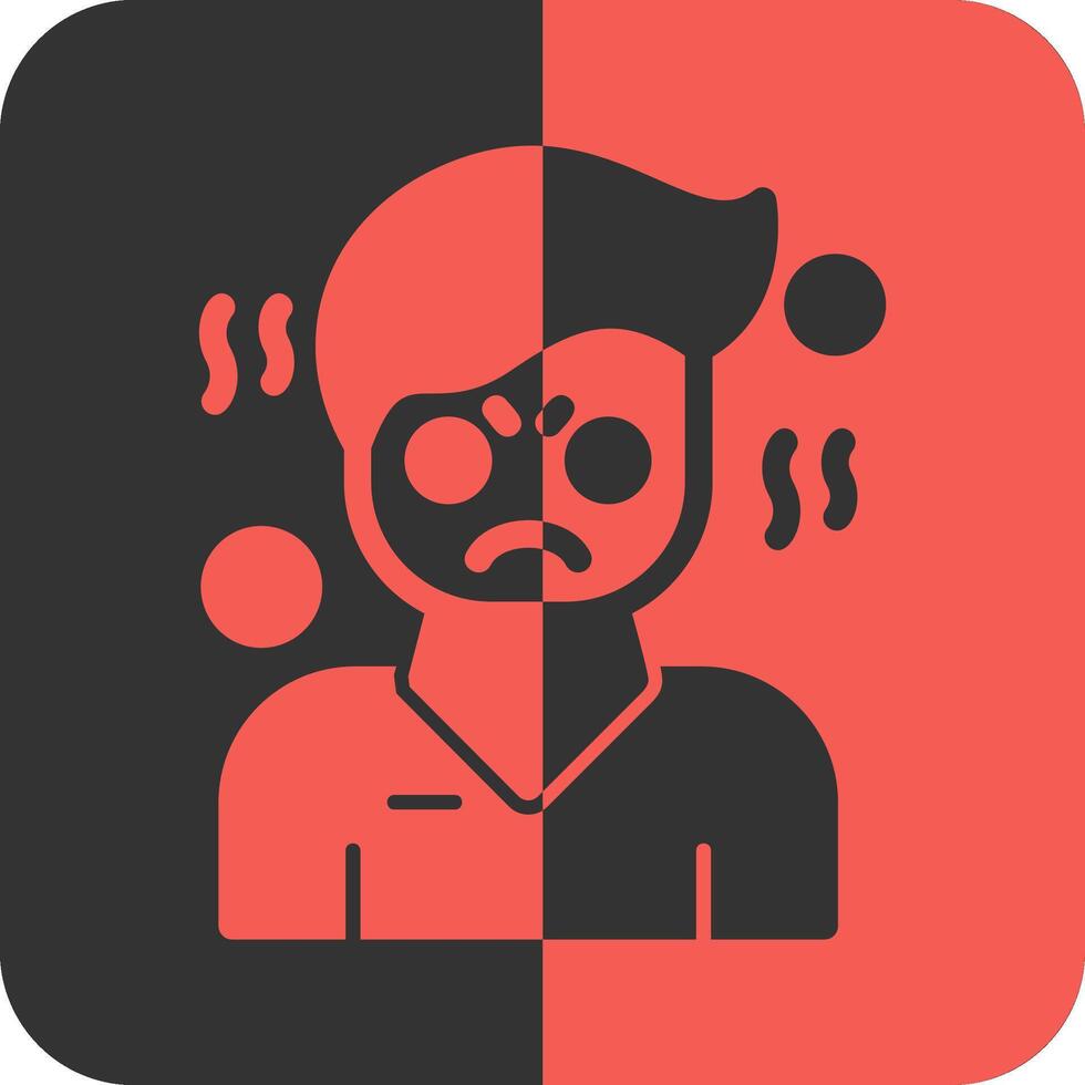 Irritation Red Inverse Icon vector