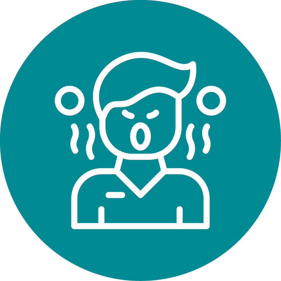 Hostility Outline Circle Icon vector