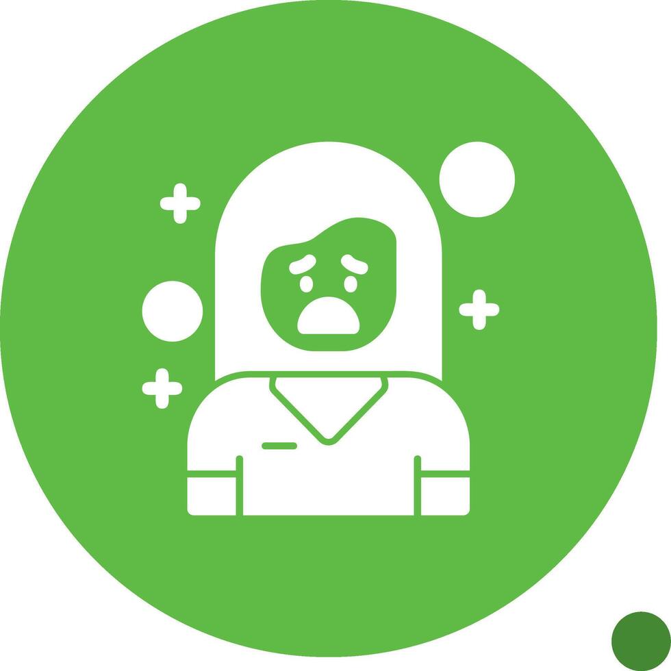 Nervousness Glyph Shadow Icon vector