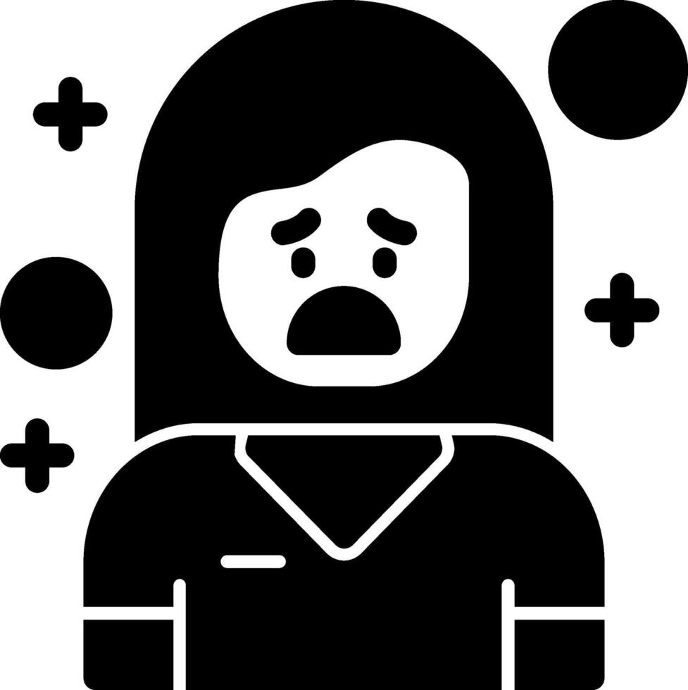 Nervousness Glyph Icon vector