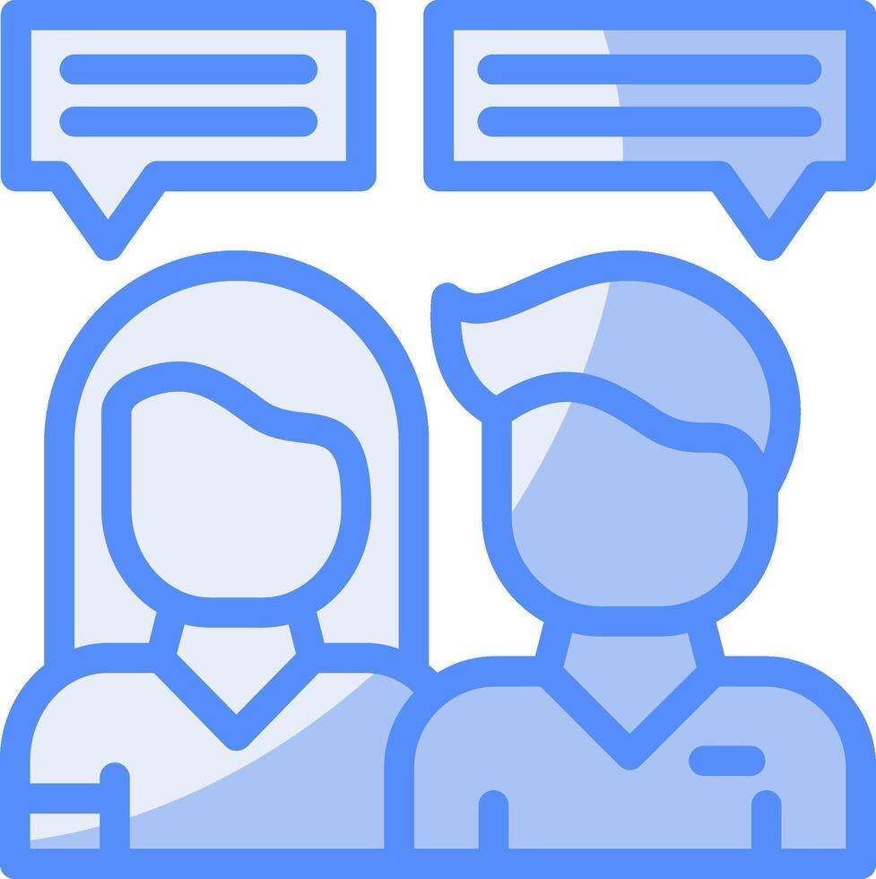 Sympathy Line Filled Blue Icon vector
