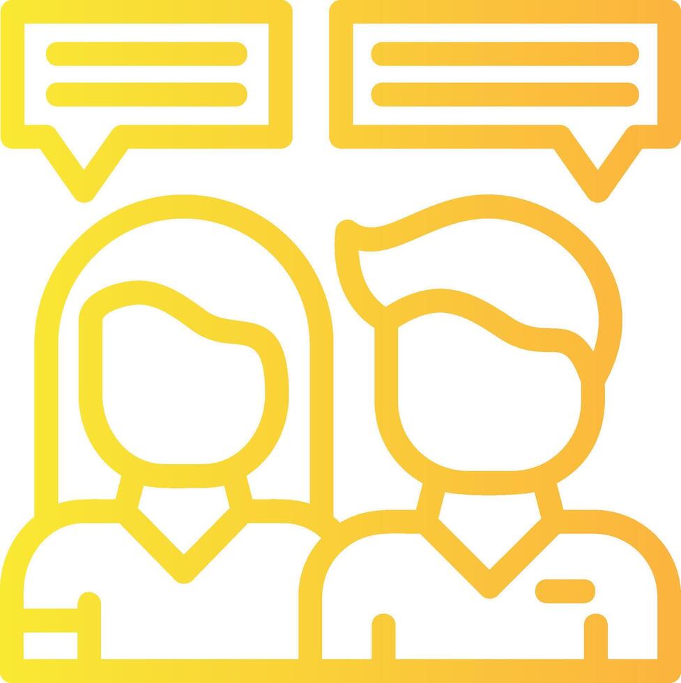 Sympathy Linear Gradient Icon vector