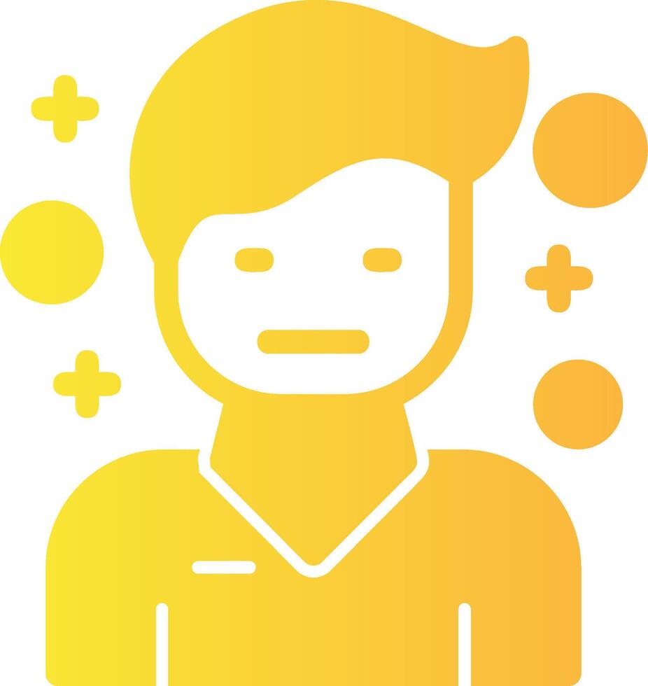 Pessimism Solid Multi Gradient Icon vector