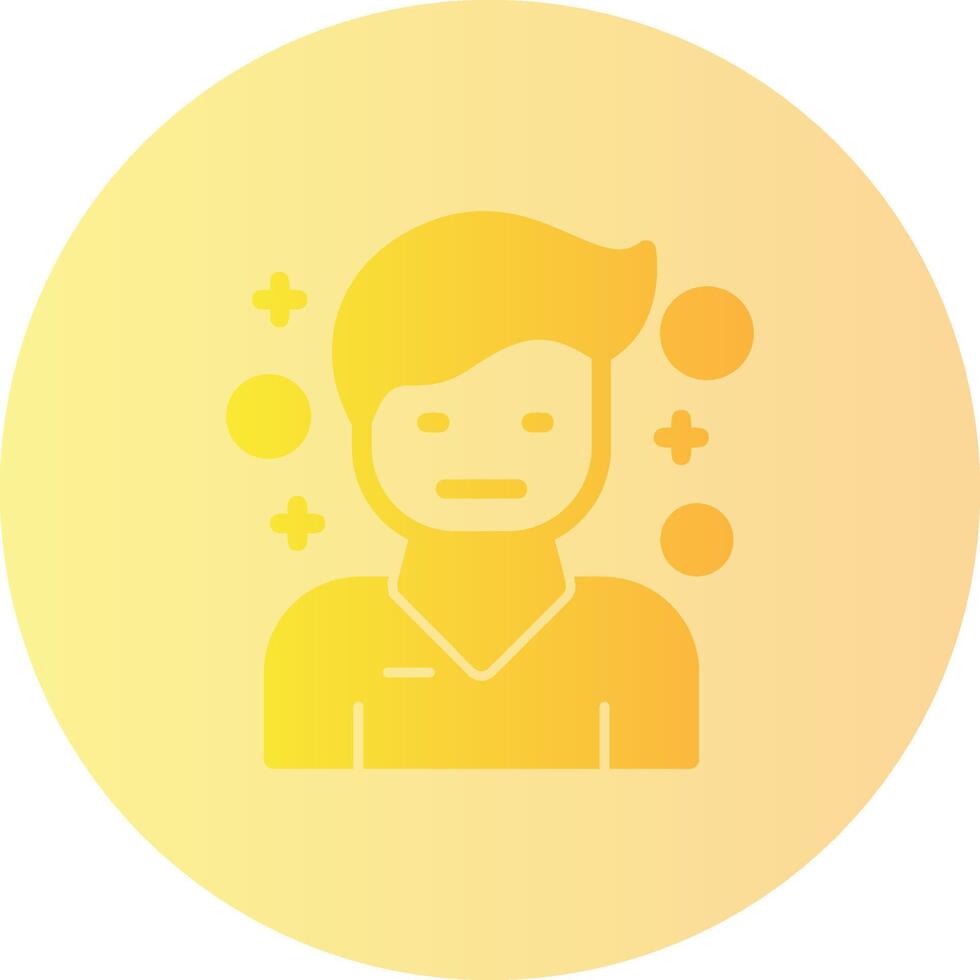 Pessimism Gradient Circle Icon vector