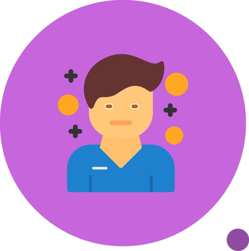 Pessimism Flat Shadow Icon vector
