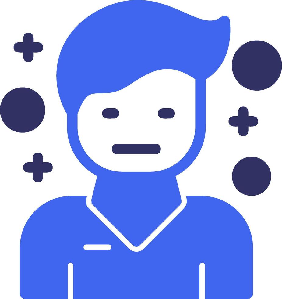 Pessimism Solid Two Color Icon vector