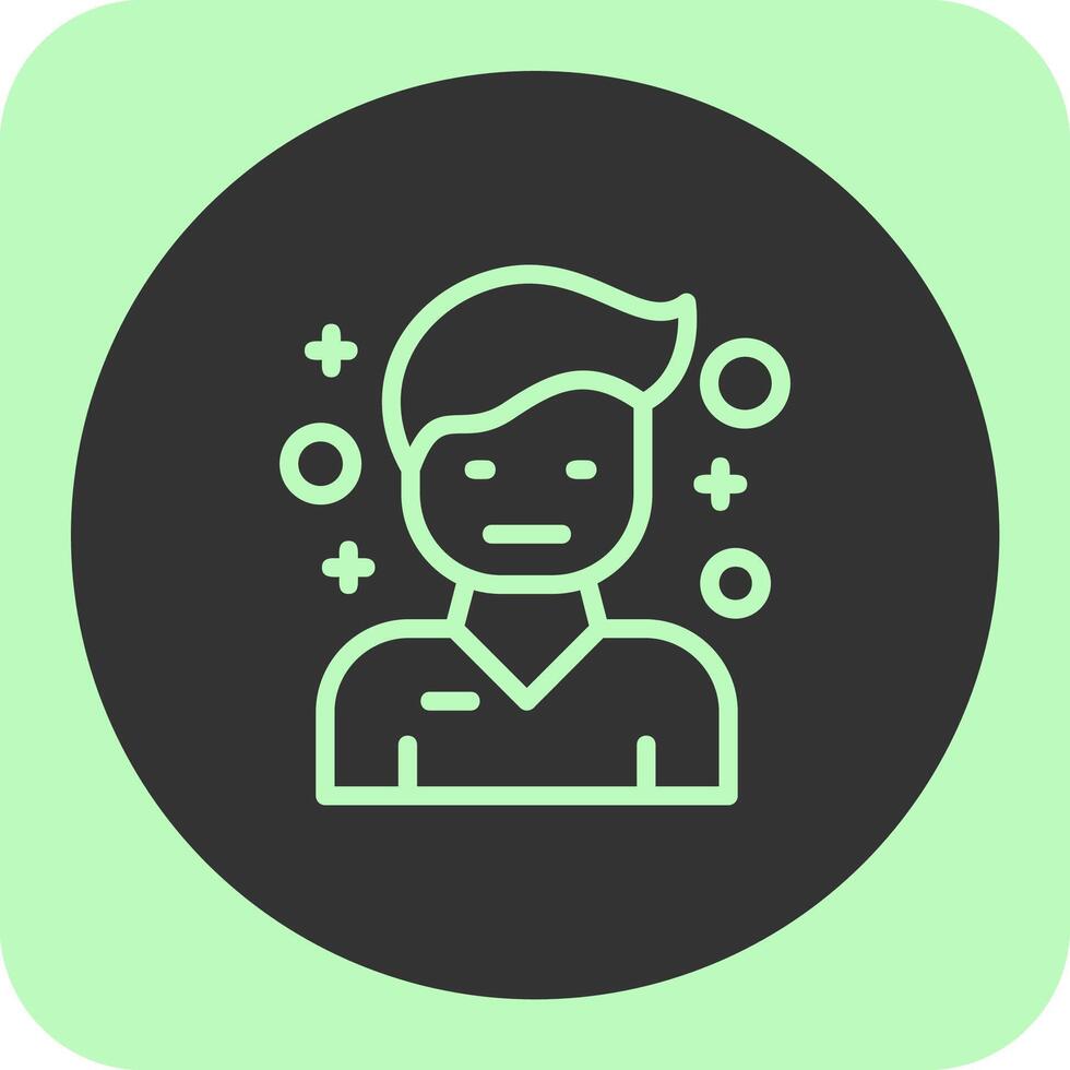 Pessimism Linear Round Icon vector