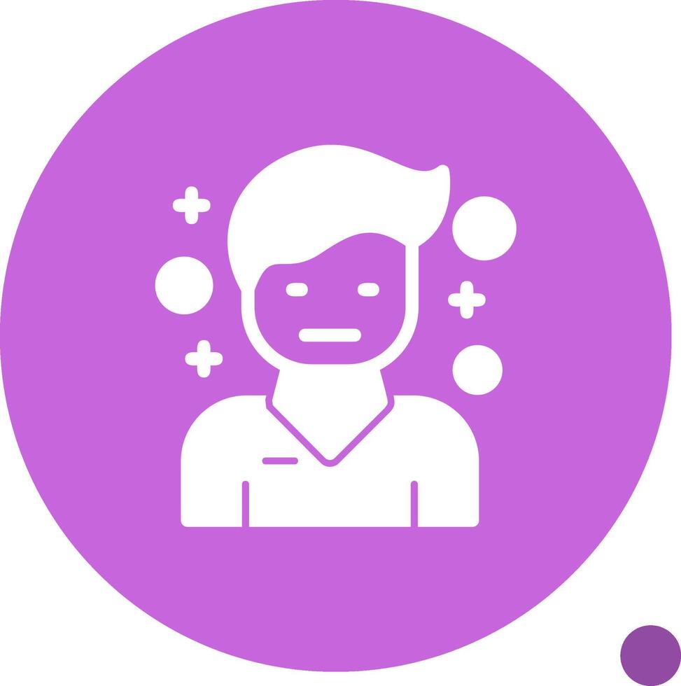 Pessimism Glyph Shadow Icon vector