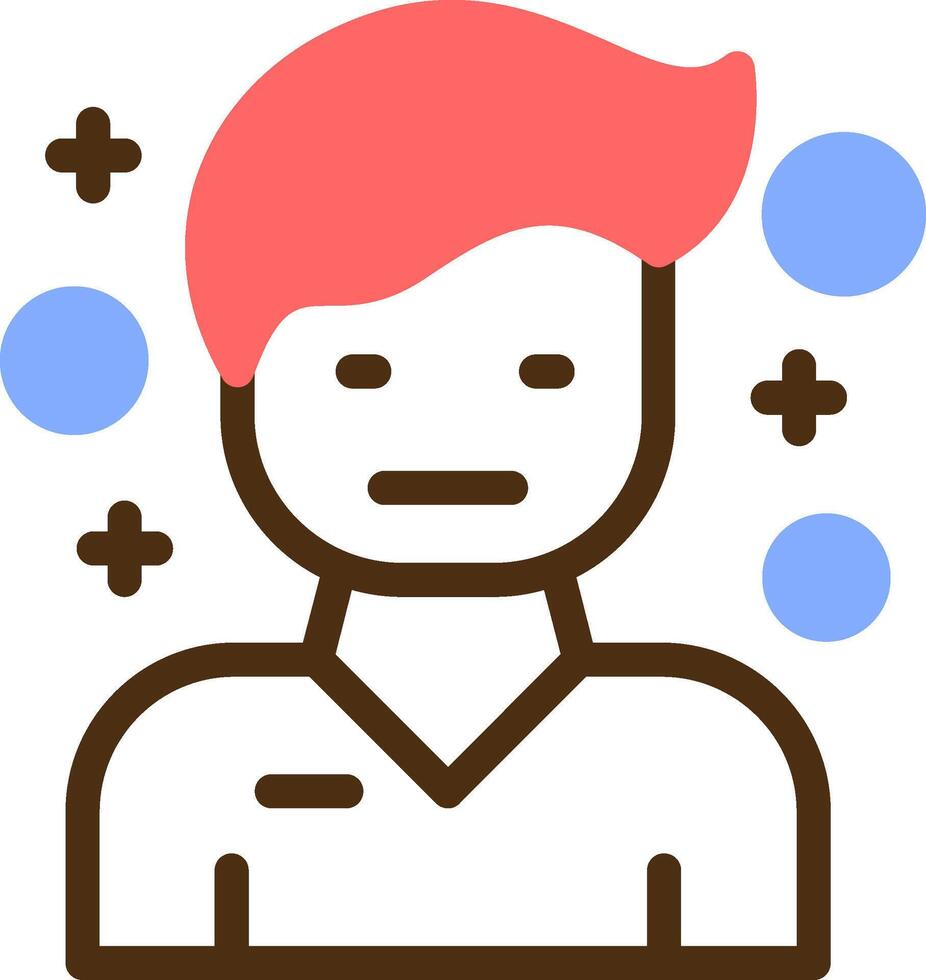 Pessimism Color Filled Icon vector