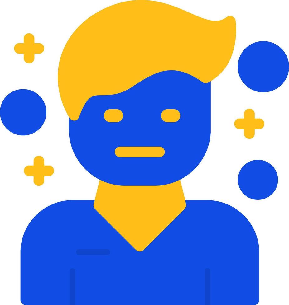 Pessimism Flat Two Color Icon vector