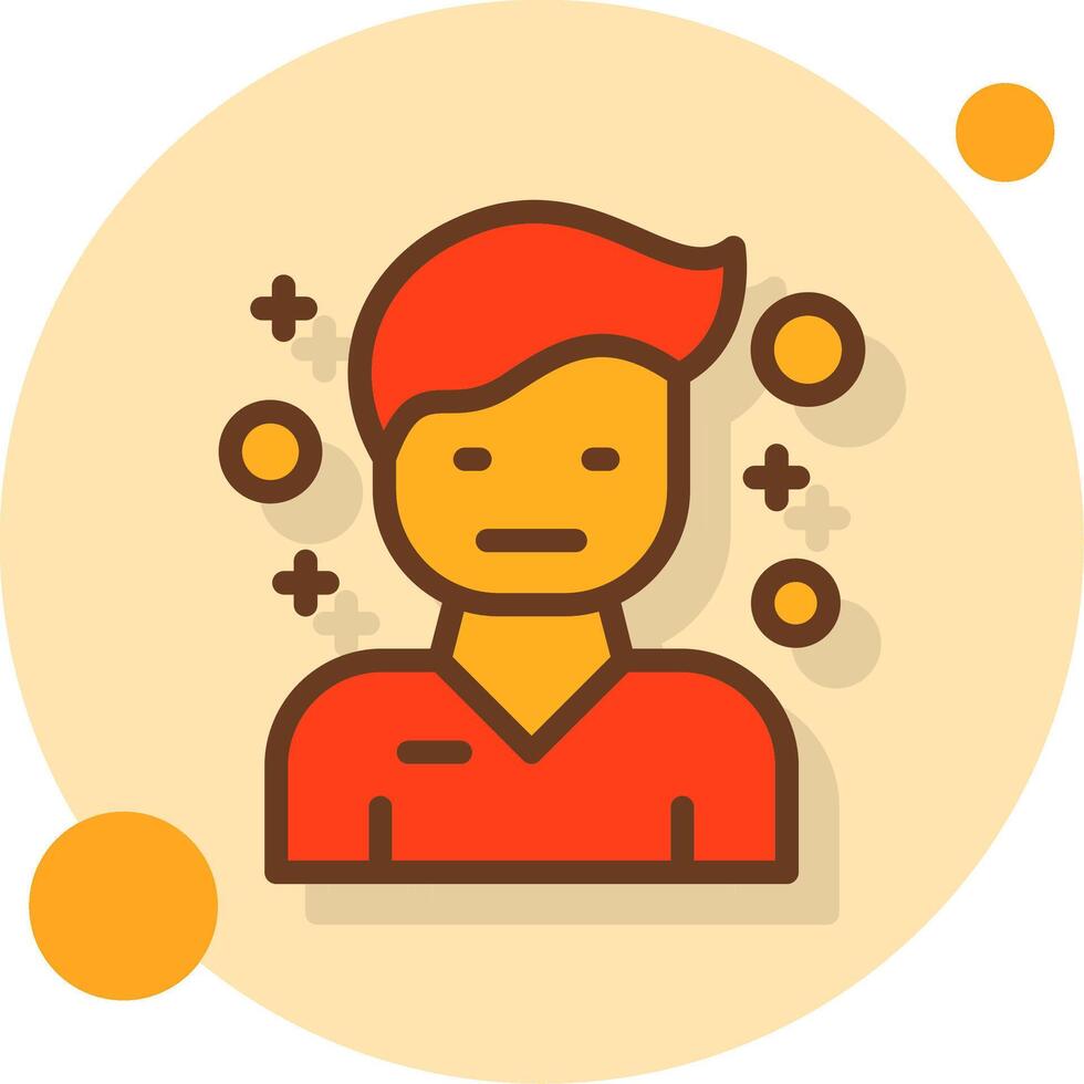 Pessimism Filled Shadow Circle Icon vector