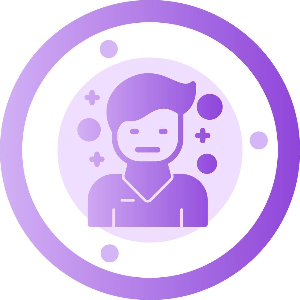 Pessimism Glyph Gradient Icon vector