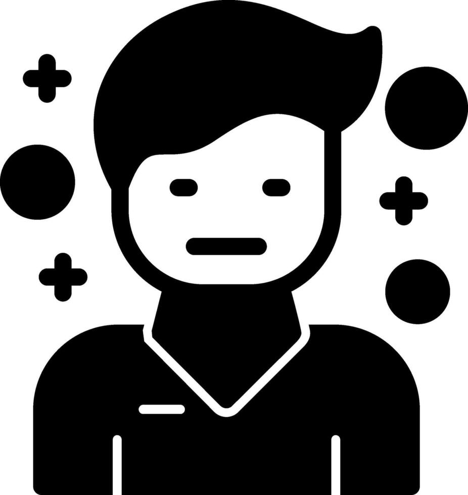 Pessimism Glyph Icon vector