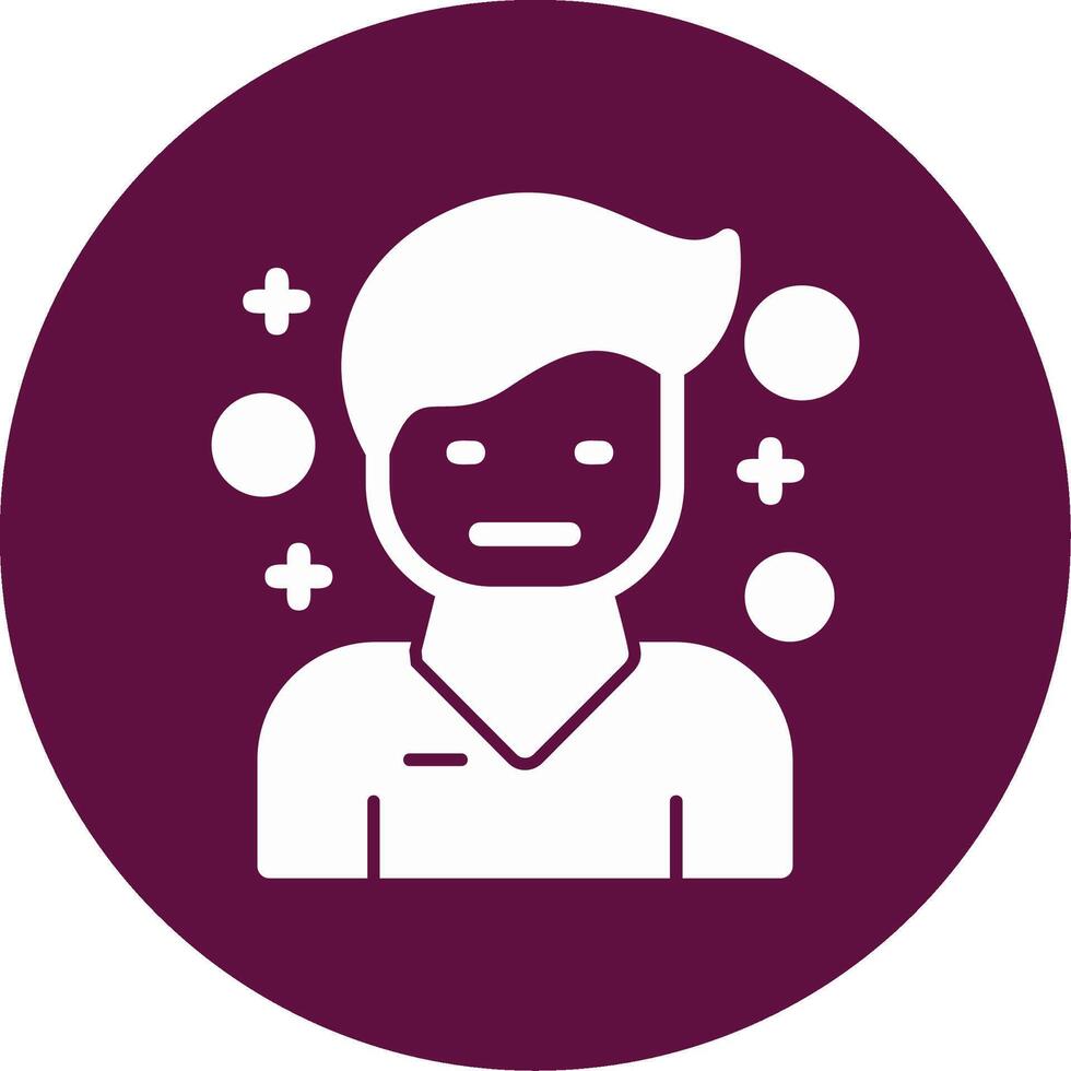 Pessimism Glyph Circle Icon vector