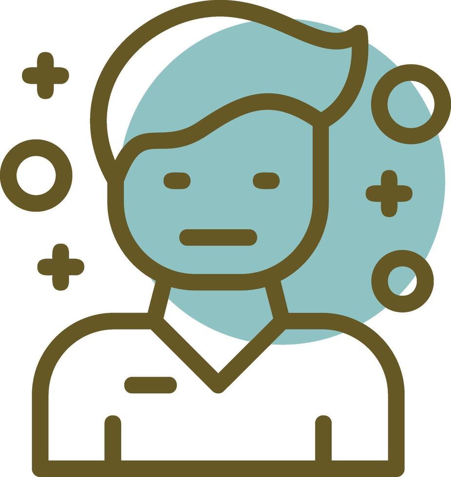 Pessimism Linear Circle Icon vector