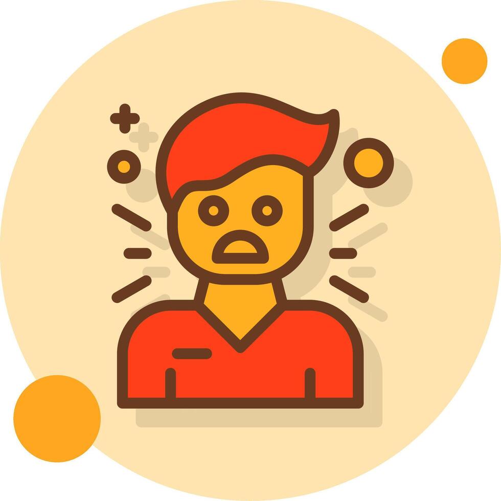 Vexation Filled Shadow Circle Icon vector