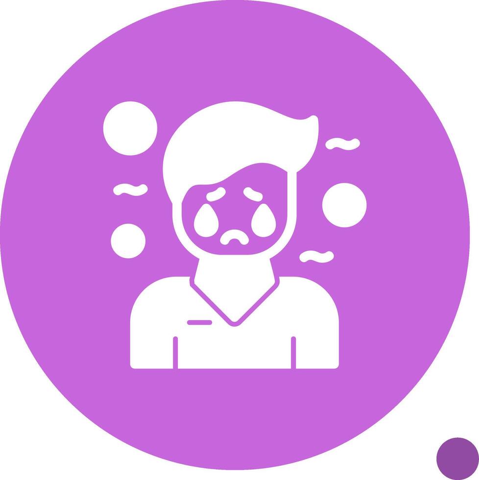 Melancholy Glyph Shadow Icon vector