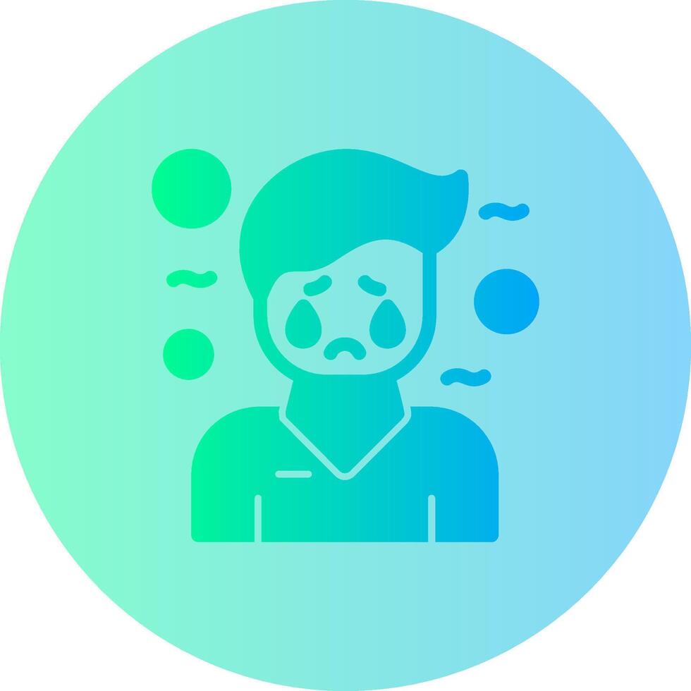 Melancholy Gradient Circle Icon vector