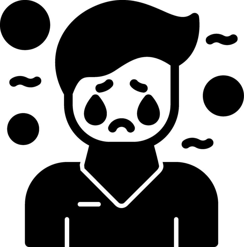 Melancholy Glyph Icon vector