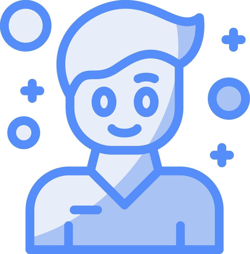 Bliss Line Filled Blue Icon vector