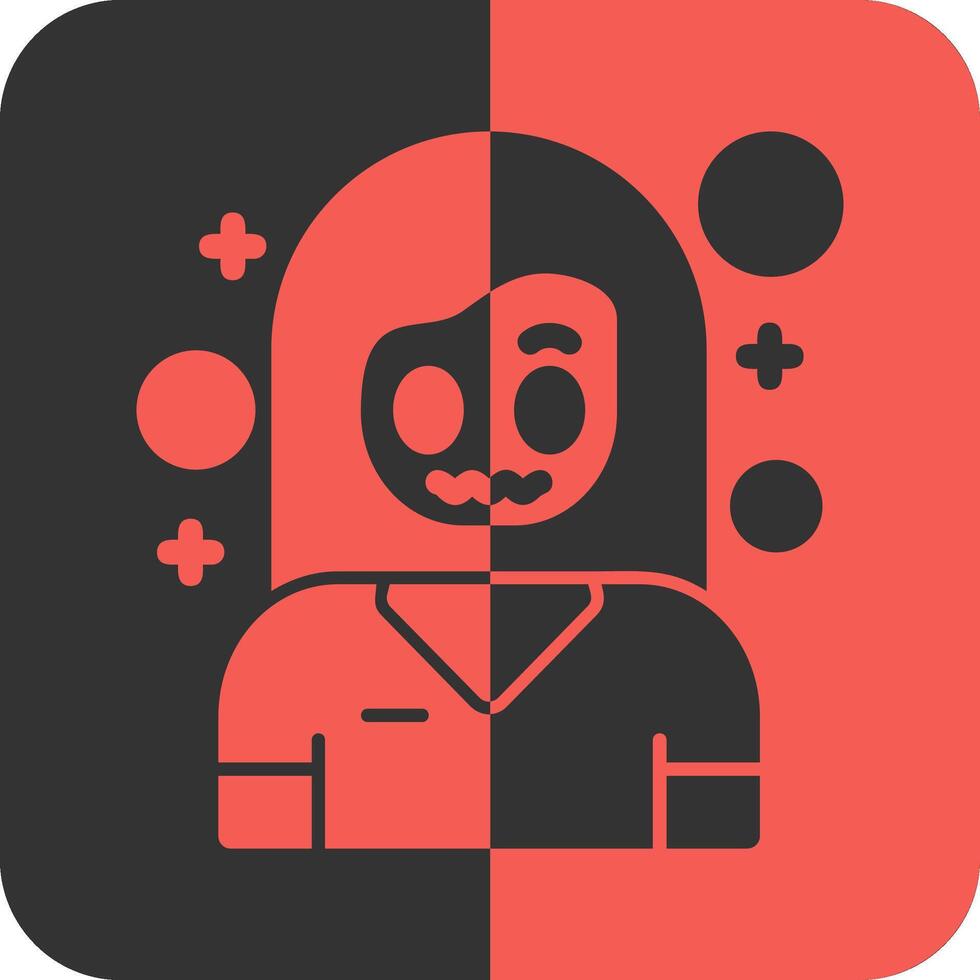 Puzzlement Red Inverse Icon vector