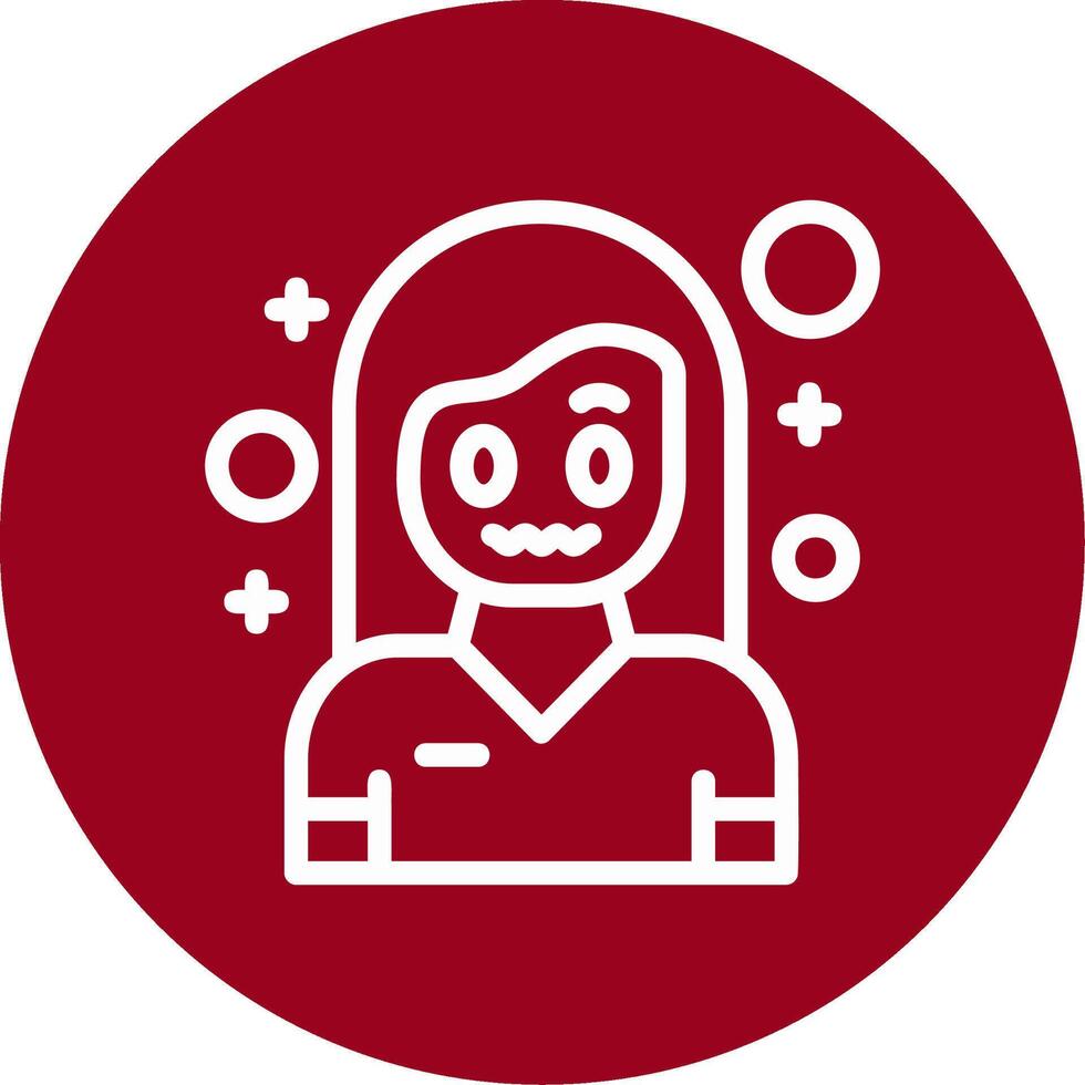 Puzzlement Outline Circle Icon vector