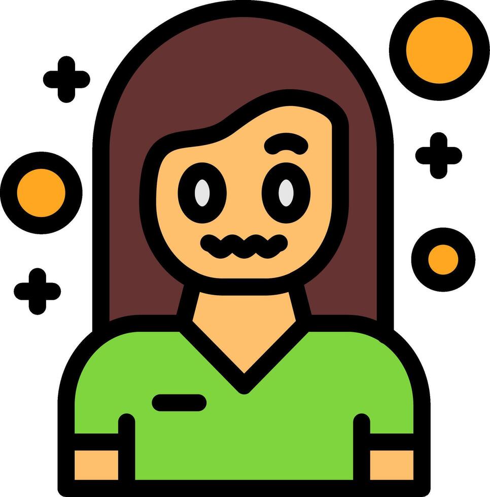 Puzzlement Line Filled Icon vector