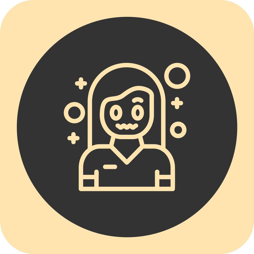 Puzzlement Linear Round Icon vector