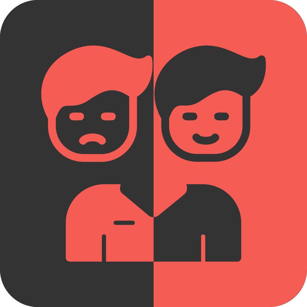 Wariness Red Inverse Icon vector