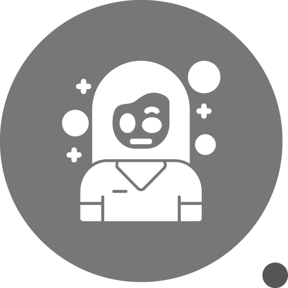 Cautiousness Glyph Shadow Icon vector