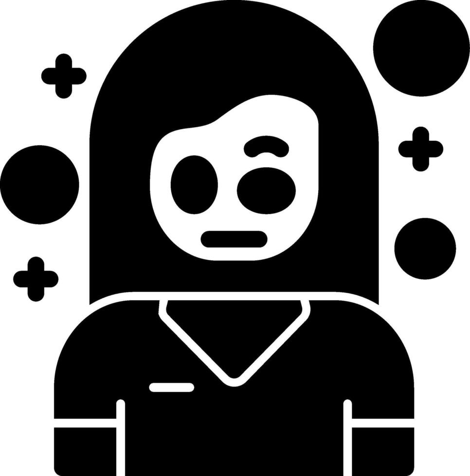 Cautiousness Glyph Icon vector
