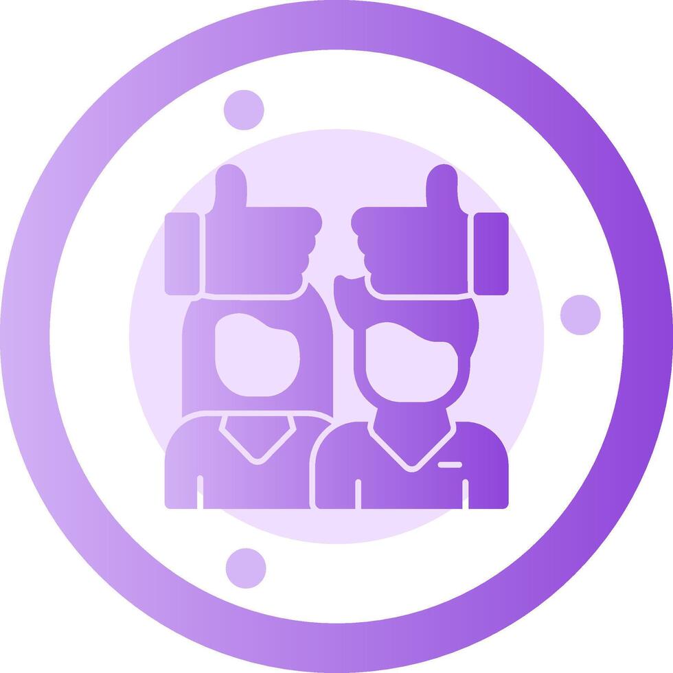 Tolerance Glyph Gradient Icon vector