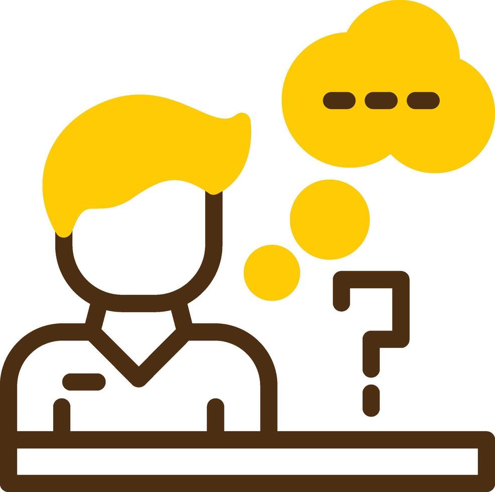 Longing Yellow Lieanr Circle Icon vector