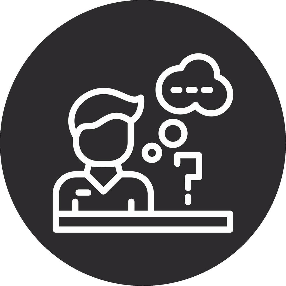 Longing Inverted Icon vector