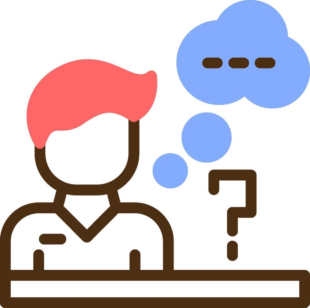 Longing Color Filled Icon vector