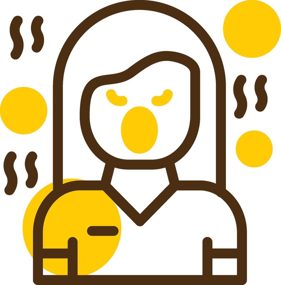 Hostility Yellow Lieanr Circle Icon vector